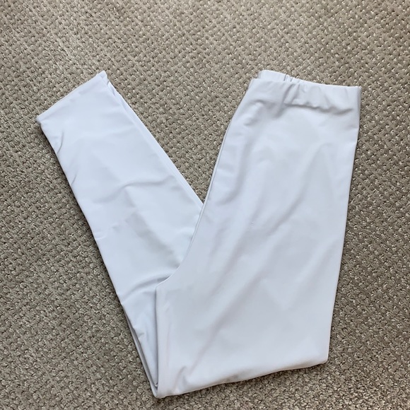 Nwot PLT white second skin cropped leggings high rise - Picture 2 of 6